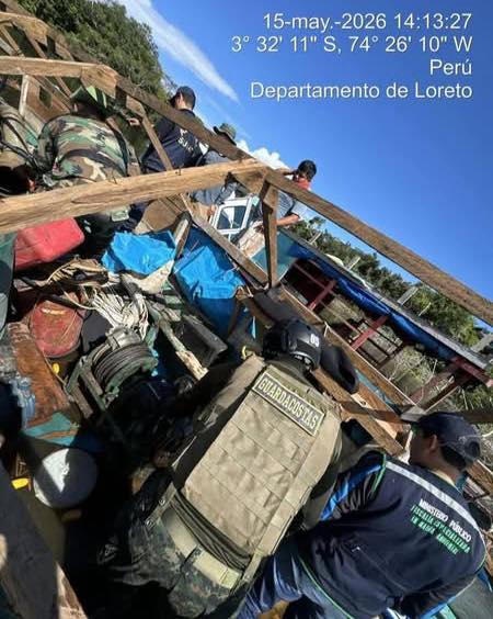 Destruyen equipos de minería ilegal valorizados en más de S/169 mil en el río Nanay.