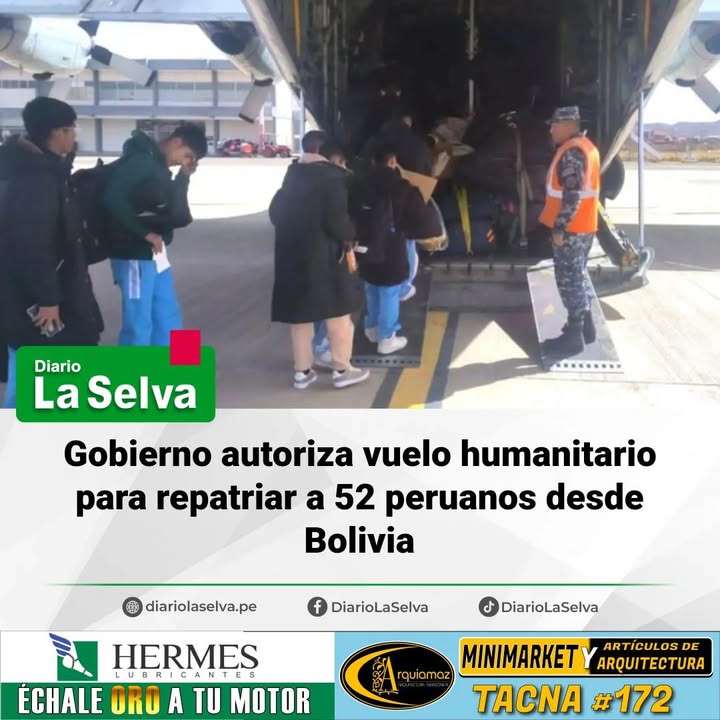 FAP realizará vuelo humanitario para retorno de peruanos desde Bolivia