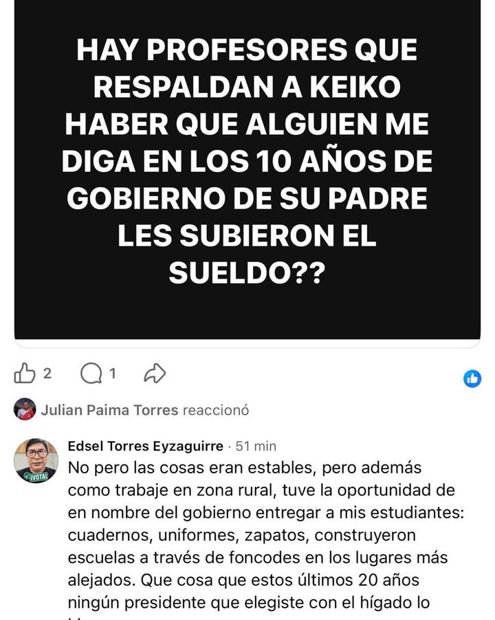 la respuesta coherente de un profesor que enseñó en los años 90: