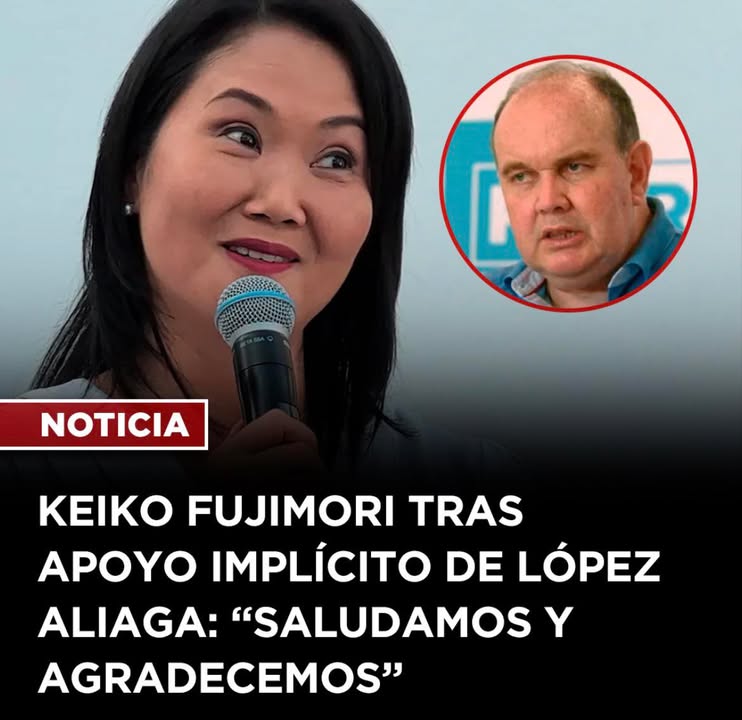 Keiko Fujimori se pronuncia tras mensaje de Rafael López Aliaga