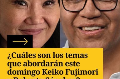 Keiko Fujimori y Roberto Sánchez debatirán propuestas este domingo