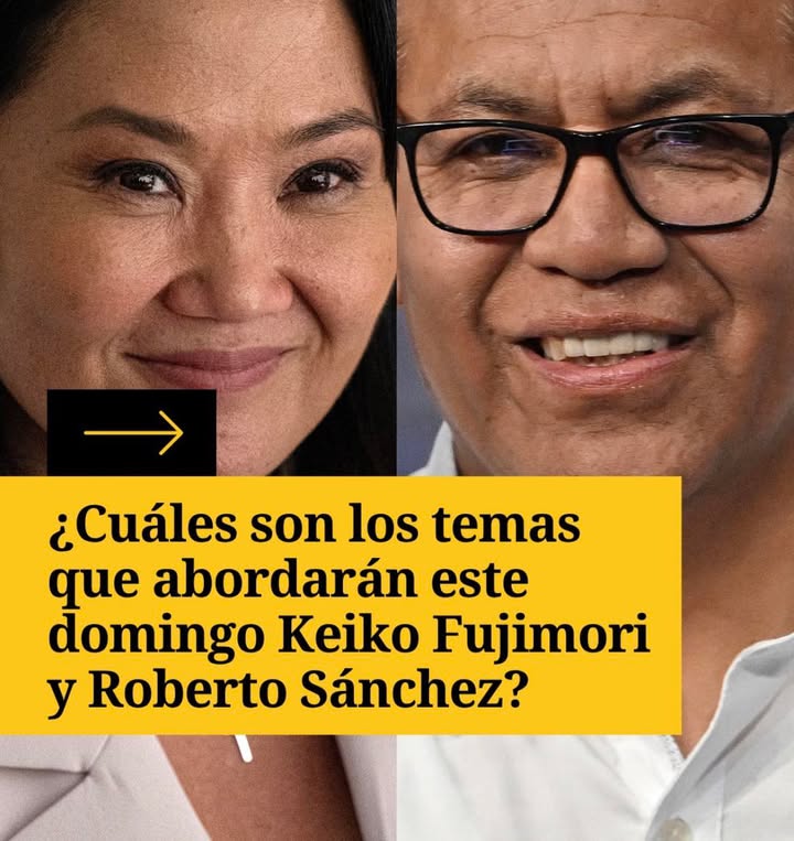 Keiko Fujimori y Roberto Sánchez debatirán propuestas este domingo