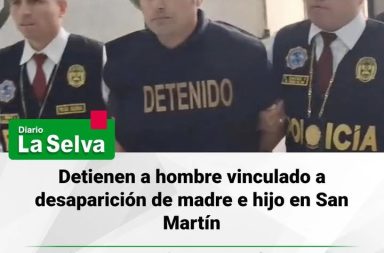 #SanMartin  Detienen a hombre vinculado a desaparición de madre e hijo en San Martín