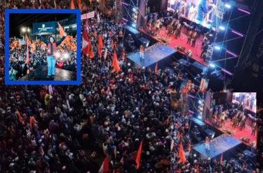 En olor a multitud fue recibida Keiko Fujimori en Huancayo