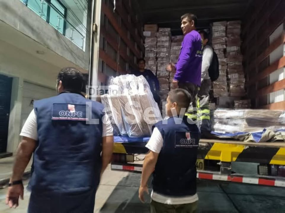 ODPE Maynas recibe material electoral para la Segunda Elección Presidencial del 7 de junio.