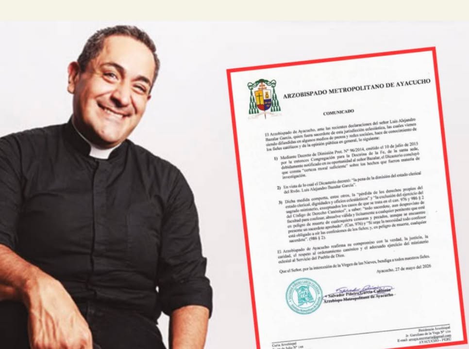 Comunicado precisa que no ejerce funciones sacerdotales