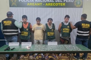 Envían al penal de Iquitos a dos investigados por microcomercialización de drogas y porte ilegal de armas en Punchana.