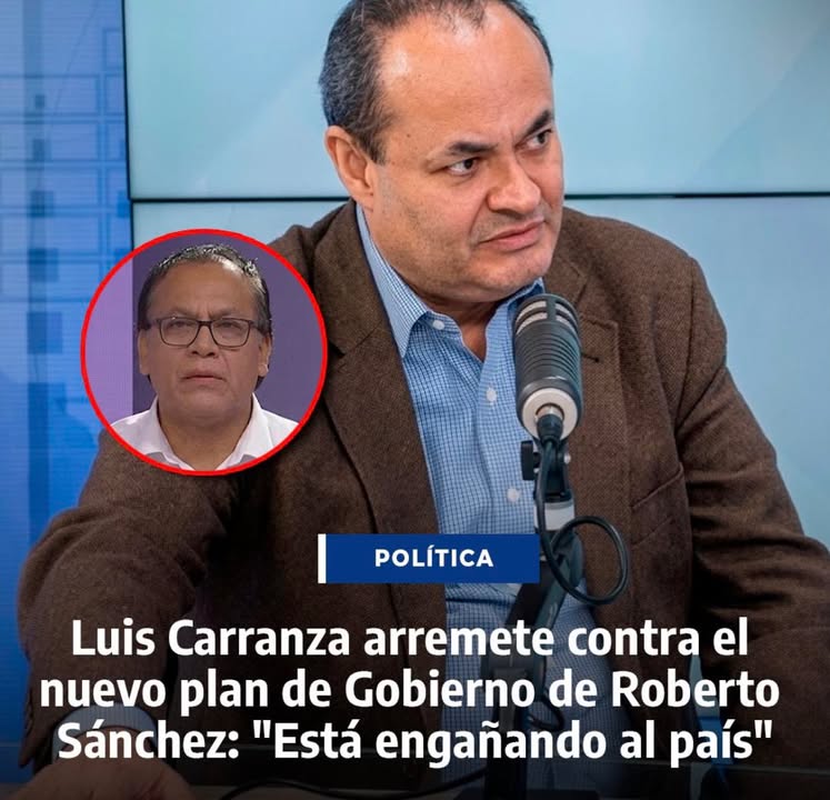 Luis Carranza critica propuesta de Juntos por el Perú