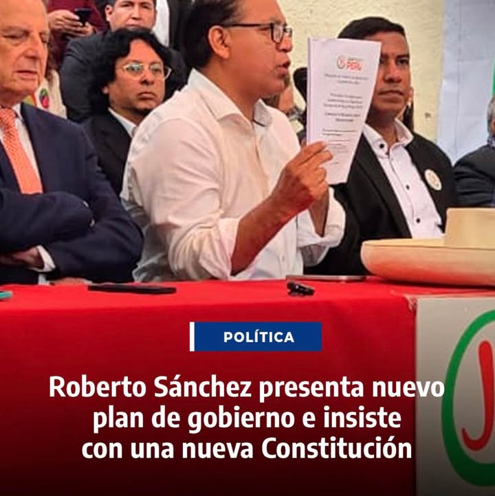 Roberto Sánchez insiste en impulsar una nueva Constitución