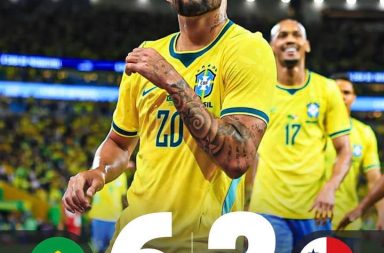 Selección brasileña se impuso por 6-2 en partido amistoso