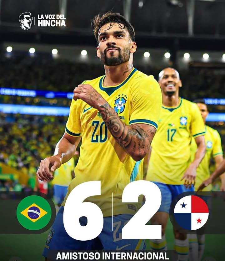 Selección brasileña se impuso por 6-2 en partido amistoso