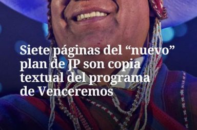 Cuestionan contenido del plan de gobierno de Juntos por el Perú