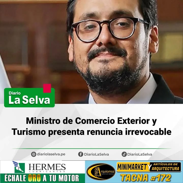José Reyes Llanos deja el Ministerio de Comercio Exterior y Turismo