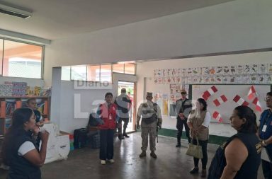 Autoridades verifican recepción y custodia de material electoral en San Lorenzo de Datem del Marañón.