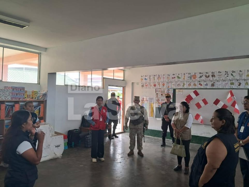 Autoridades verifican recepción y custodia de material electoral en San Lorenzo de Datem del Marañón.