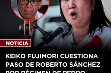 Candidata de Fuerza Popular critica desempeño de su contendor en el Ejecutivo