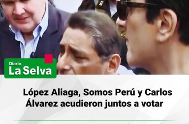 López Aliaga, Somos Perú y Carlos Álvarez acudieron juntos a votar