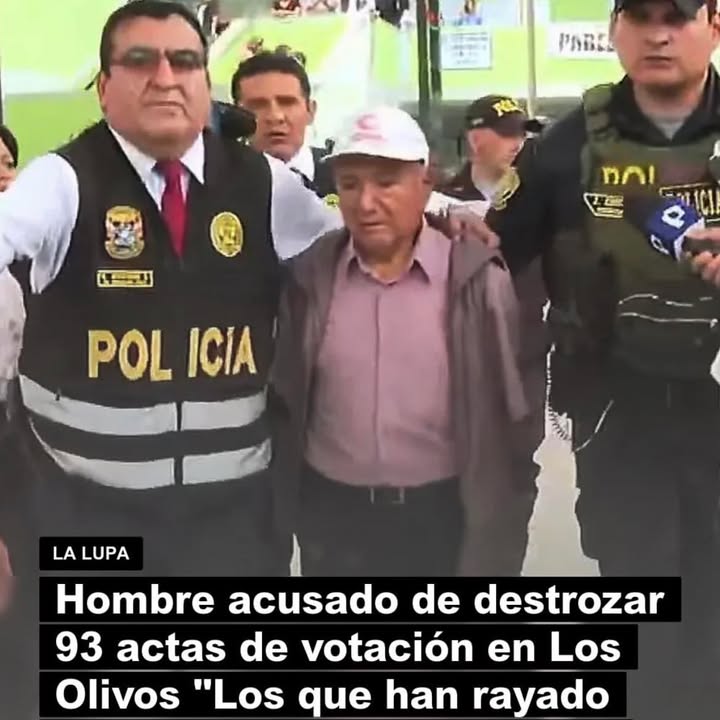 Detienen a hombre acusado de dañar 93 actas electorales en Los Olivos