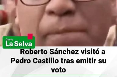 Roberto Sánchez visitó a Pedro Castillo tras emitir su voto