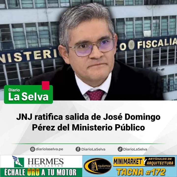Junta Nacional de Justicia confirma no ratificación de fiscal