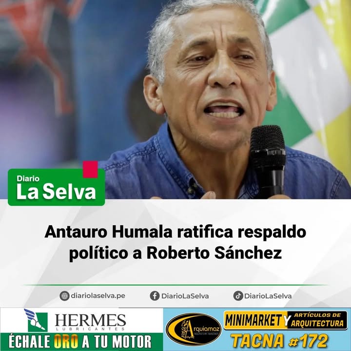 Humala reafirma apoyo a candidato presidencial