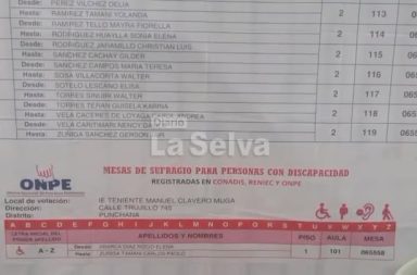 Instalación de mesas de sufragio en el Colegio Clavero.