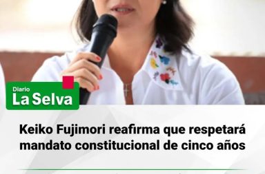 Candidata de Fuerza Popular descarta ampliar permanencia en el poder