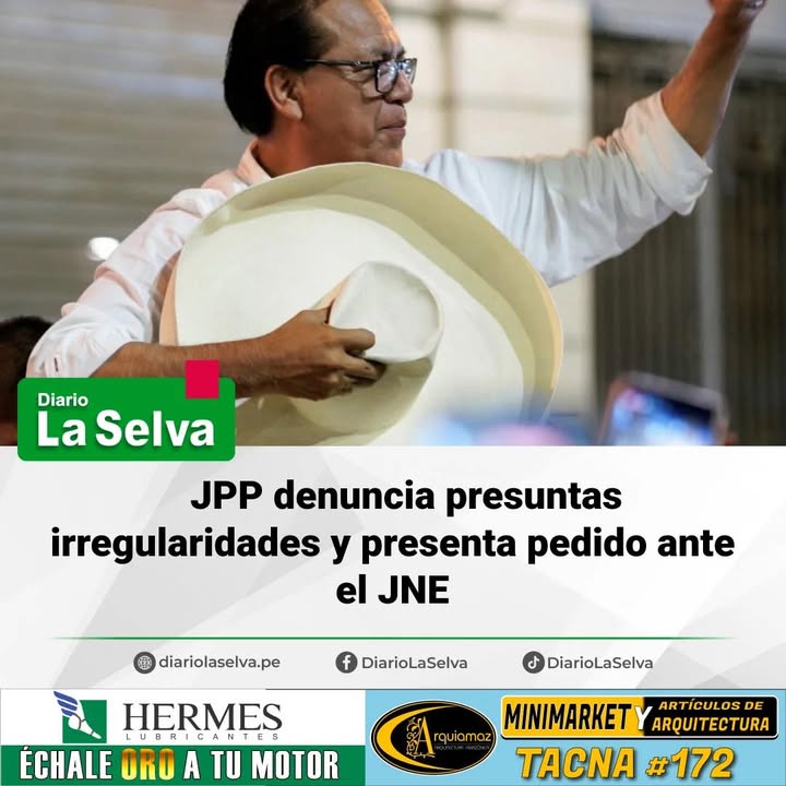 JPP denuncia presuntas irregularidades y presenta pedido ante el JNE