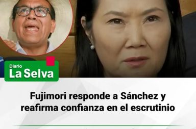 Keiko Fujimori llama a respetar el conteo oficial