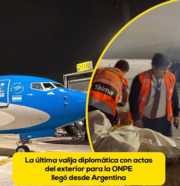 LO ÚLTIMO La última valija diplomática con actas del exterior para la ONPE llegó desde Argentina