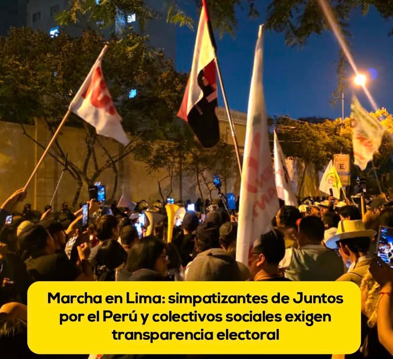 Simpatizantes de JP y colectivos marchan por transparencia electoral