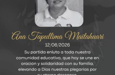 Colegio San Agustín de Iquitos expresa pesar por fallecimiento de colaboradora