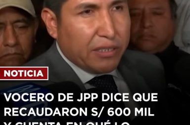 Transparencia de campaña: Juntos por el Perú revela monto recaudado por aportes de simpatizantes