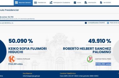 Keiko Fujimori amplía ventaja en el conteo de la segunda vuelta