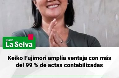 Diferencia supera los 36 mil votos en la recta final del conteo electoral
