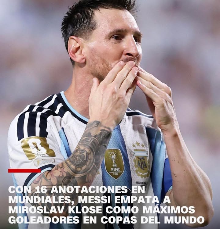 Lionel Messi alcanza a Miroslav Klose como máximo goleador en Copas del Mundo