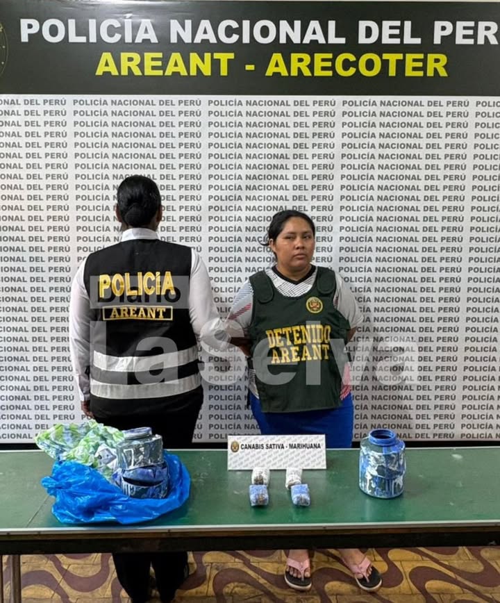 Mujer es detenida cuando intentaba ingresar marihuana al penal de Iquitos.