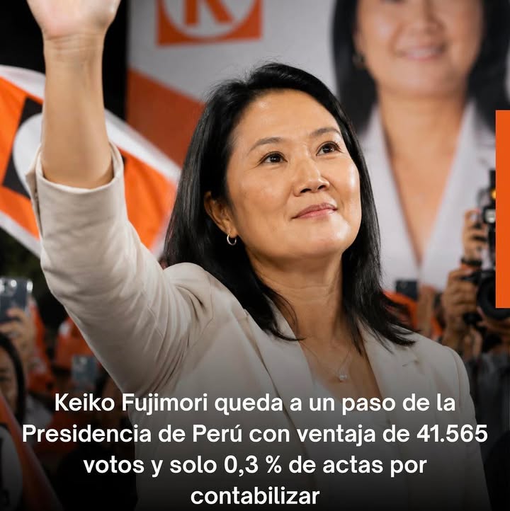 Escrutinio final: Keiko Fujimori amplía ventaja y se acerca a la presidencia según reporte electoral