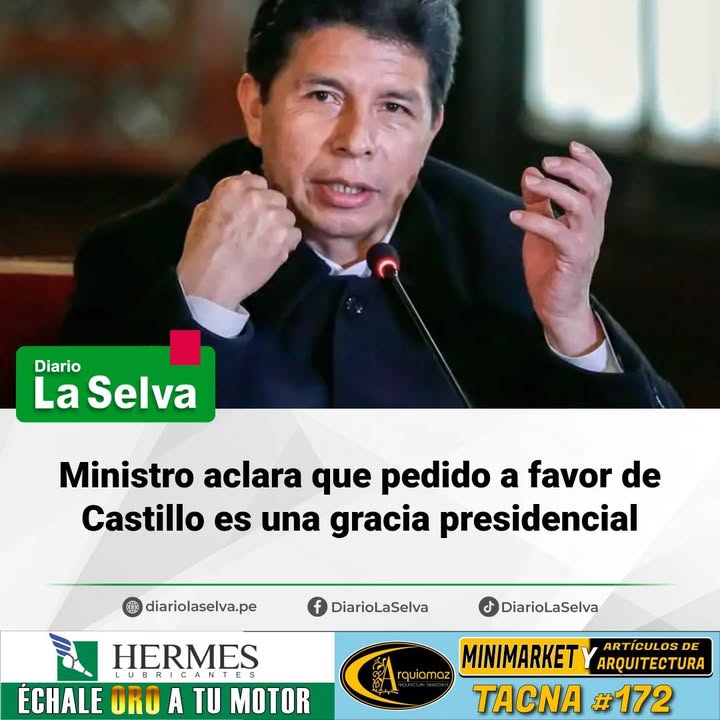 Evalúan solicitud de gracia presidencial para Pedro Castillo