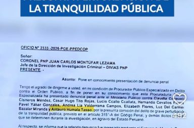 ULTIMO MINUTO ANTAURO HUMALA, CLAUDIA CISNEROS Y HERNANDO CEVALLOS DENUNCIADOS POR INSTIGA A LA ALTERACIÓN DEL ORDEN PÚBLICO