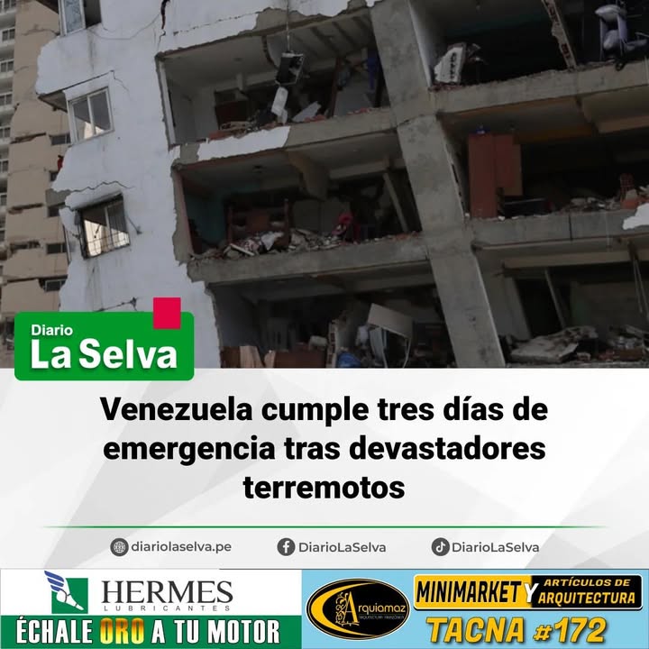 Venezuela reporta 920 fallecidos y más de 3 300 heridos tras los sismos