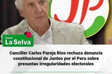 Ministro de Relaciones Exteriores descarta irregularidades en el voto de peruanos en el extranjero.