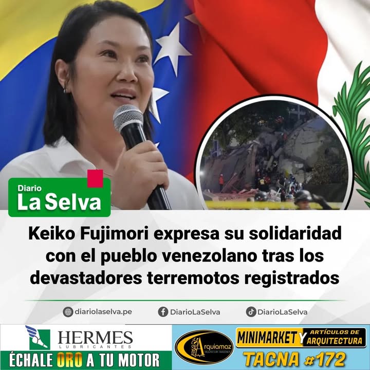 Mensaje de apoyo: Keiko Fujimori envía condolencias y fuerza a las familias damnificadas por la tragedia en Venezuela