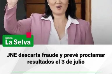 JNE reafirma que no detectó fraude electoral
