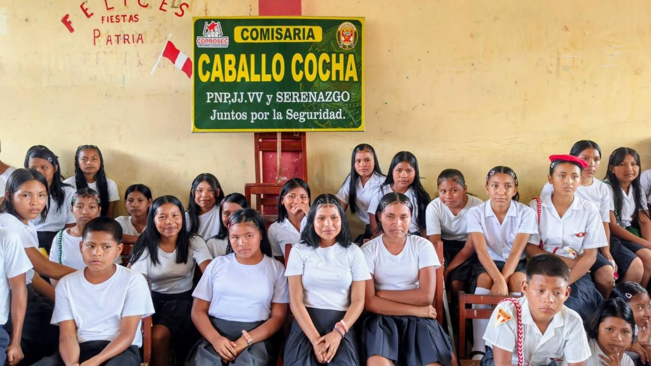 Seguridad y valores: La PNP capacita a cerca de 200 personas en la comunidad nativa de Bellavista Callaru, distrito de Yavarí