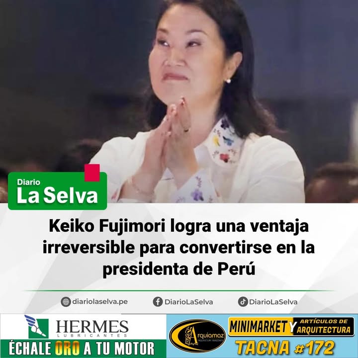 Resultados electorales: Keiko Fujimori supera a Roberto Sánchez tras dos semanas de escrutinio oficial