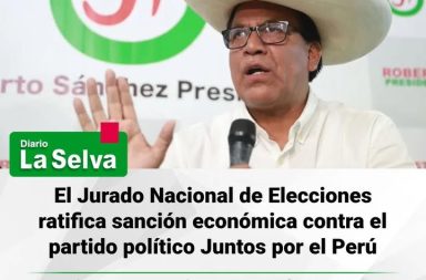 Financiamiento de partidos: JNE confirma multa de S/ 176 550 a Juntos por el Perú por irregularidades en 2021