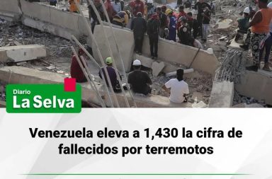Sube a 1,430 el número de fallecidos tras los terremotos en Venezuela