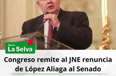 Congreso remite al JNE oficio de López Aliaga en el que renuncia a asumir una curul en el Senado