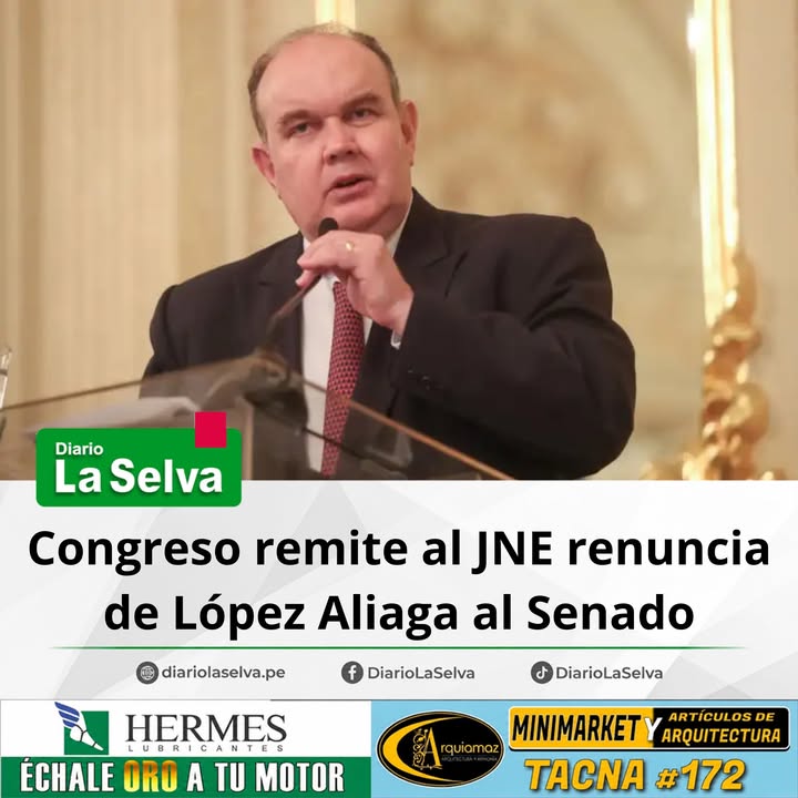 Congreso remite al JNE oficio de López Aliaga en el que renuncia a asumir una curul en el Senado